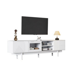 Matteo Modern Minimalist White Tv Unit Stand For Tvs Up To 80 Inches - thumbnail 8