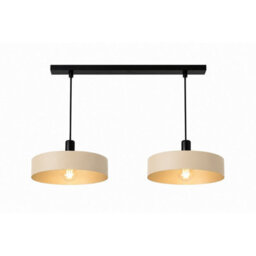 Luminosa Lighting Luminosa Latte Bar Pendant Ceiling Light Beige 2X E27 - thumbnail 3