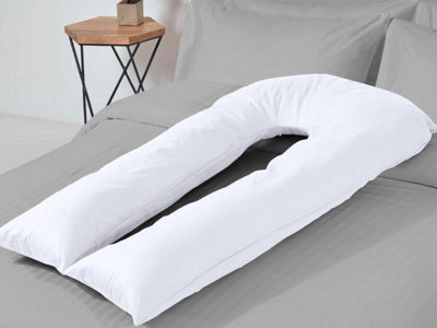 Homes & Linen Comfort Microfibre U Shaped Pregnancy Pillow For Maternity, Breastfeeding 9 Ft - image 1