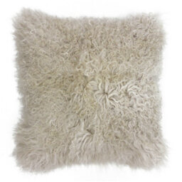 Paoletti Mongolian Natural Sheepskin Polyester Filled Cushion