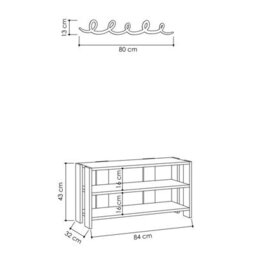 Decortie Tono Shoe Rack Hanger Anthracite Grey Mocha Grey - thumbnail 3