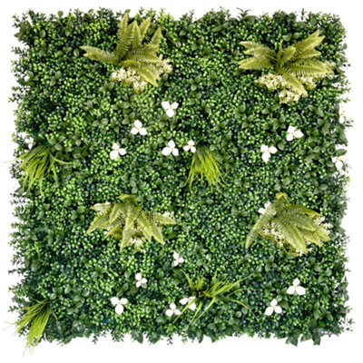 Artificial Plant Flower Living Wall Panels Realistic - Cliff Side - Indoor / Outdoor - 1M X 1M - Home, Garden, Office - image 1