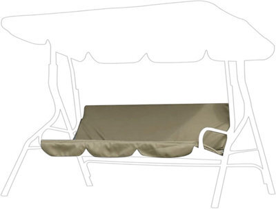 Swing Cushion Cover (Beige) For 3-Seater, Waterproof, Polyester, Garden, Outdoor Use, 150 X 50 10 Cm - image 1