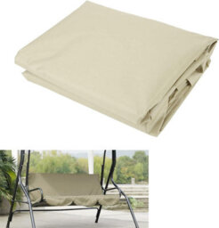 Swing Cushion Cover (Beige) For 3-Seater, Waterproof, Polyester, Garden, Outdoor Use, 150 X 50 10 Cm - thumbnail 4