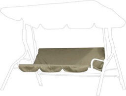 Swing Cushion Cover (Beige) For 3-Seater, Waterproof, Polyester, Garden, Outdoor Use, 150 X 50 10 Cm - thumbnail 1
