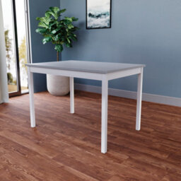 Lassic Vida Designs Yorkshire 4 Seater Dining Set, White & Grey - thumbnail 5
