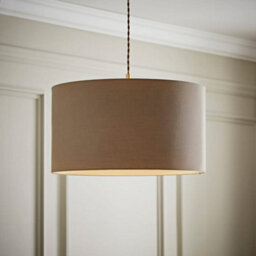 Valuelights Reni Taupe Fabric Drum Ceiling Lamp Shade (D)45Cm - thumbnail 1