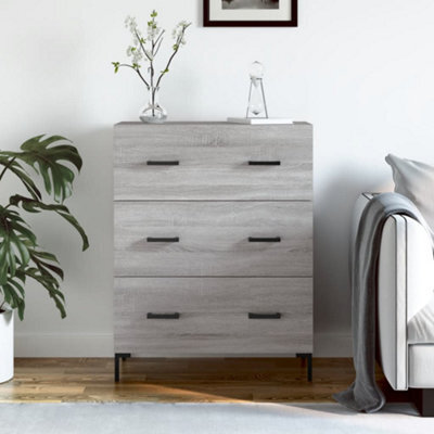 Vidaxl Sideboard Grey Sonoma 69.5X34X90 Cm Engineered Wood - image 1