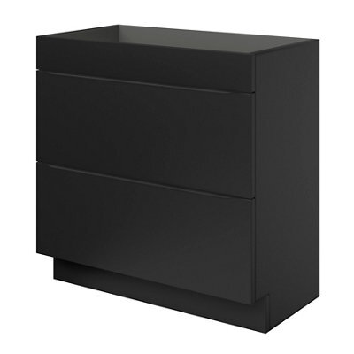 GoodHome Imandra Matt Black Freestanding Bathroom Cabinet (H) 820mm (W) 800mm - image 1