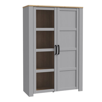 Furniture To Go Bohol 2 Door Display Cabinet In Riviera Oak/grey Oak - image 1