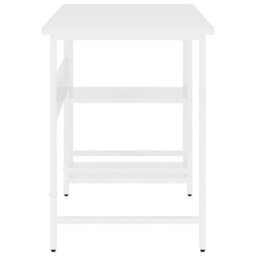 Berkfield Computer Desk White 105X55X72 Cm Mdf And Metal - thumbnail 4
