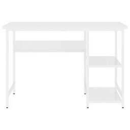 Berkfield Computer Desk White 105X55X72 Cm Mdf And Metal - thumbnail 3