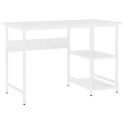 Berkfield Computer Desk White 105X55X72 Cm Mdf And Metal - thumbnail 2