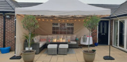 All Seasons Gazebos 3X4.5 Full Waterproof Pop Up Gazebo With 4 Heavyweight Side Panels And Accessories Beige - thumbnail 2