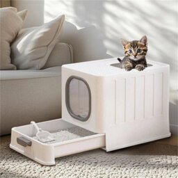 Extra Large Hooded Cat Litter Trays Fully Enclosed Anti-Splashing Cat Litter Box - thumbnail 5