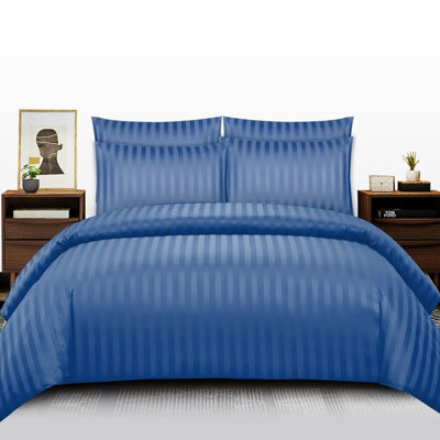 Pamposh Luxury Pack Of 2 Reversible King Size Duvet Cover Sets With Zipper Fastening, Corner Ties & Matching Pillowcase Soft Microfiber - image 1
