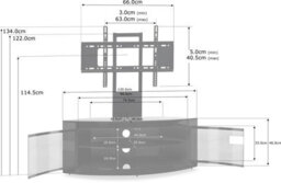 "Homeology Pangea Gloss Black Beam-Thru Curved True-Corner 32""-50"" Tv Cabinet With Mounting Arm" - thumbnail 9