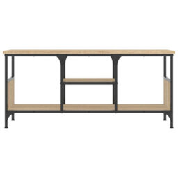 Berkfield Industrial Tv Cabinet Sonoma Oak 100X35X45 Cm Engineered Wood&iron - thumbnail 4