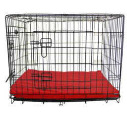 Actiaspet Medium Dog Bed Cage Crate Pet Waterproof Hygienic Bedding Tough Hardwearing Cushion Mat Red - thumbnail 2