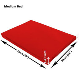 Actiaspet Medium Dog Bed Cage Crate Pet Waterproof Hygienic Bedding Tough Hardwearing Cushion Mat Red - thumbnail 6