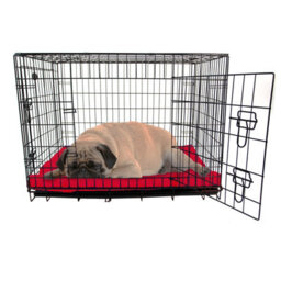 Actiaspet Medium Dog Bed Cage Crate Pet Waterproof Hygienic Bedding Tough Hardwearing Cushion Mat Red - thumbnail 3