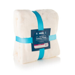 Alfresia Minky Luxury Throw, Double Blanket, Cream - thumbnail 6