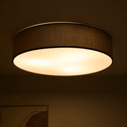 K Living Crete 45Cm 3 Light Grey Velvet Drum Shade - thumbnail 2