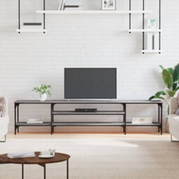 Walplus Tv Cabinet Grey Sonoma 201X35X45 Cm Engineered Wood&iron - thumbnail 1