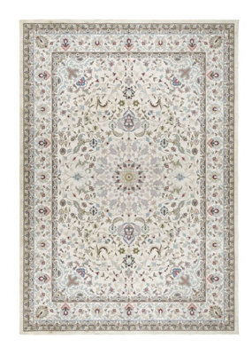 Washable Traditional Rug, Anti-Shed Bordered Rug, Floral Rug For Bedroom, Living Room, & Dining Room-80Cm X 150Cm - image 1