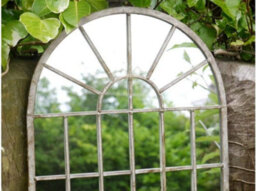 Annibells Large Arched Metal Window Distressed Mirror Home Or Garden (17106) - thumbnail 3