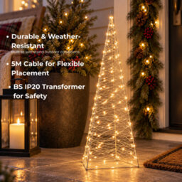 Pegdev 65.5Cm Led Christmas Pyramid Tower Light Indoor Festive Decoration - thumbnail 4