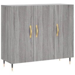 Berkfield Sideboard Grey Sonoma 90X34X80 Cm Engineered Wood - thumbnail 2