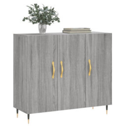 Berkfield Sideboard Grey Sonoma 90X34X80 Cm Engineered Wood - thumbnail 3