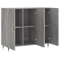 Berkfield Sideboard Grey Sonoma 90X34X80 Cm Engineered Wood - thumbnail 5
