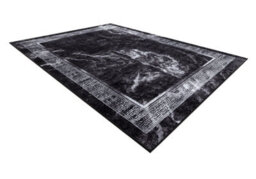 RugsX Miro 51278.810 Washing Carpet Marble, Greek Anti-Slip - Black White 200X290 Cm - thumbnail 1