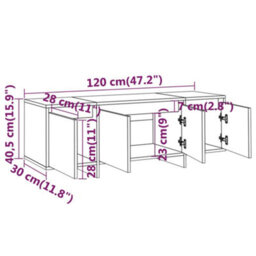 Vidaxl Tv Cabinet Grey Sonoma 120X30X40.5 Cm Engineered Wood - thumbnail 9