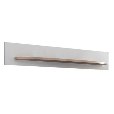 Arte Rondo 70 Contemporary Wall Shelf White And Oak San Remo Effect (W)1300mm (H)220mm (D)195mm - image 1