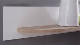 Arte Rondo 70 Contemporary Wall Shelf White And Oak San Remo Effect (W)1300mm (H)220mm (D)195mm - thumbnail 3