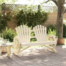 Berkfield Garden Adirondack Chair 2-Seater Solid Wood Fir - thumbnail 3