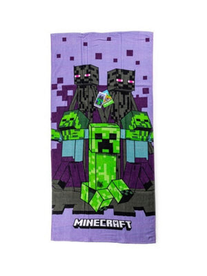 Minecraft Sword And Creeper Towel Soft Bath Towel, Beach Towel