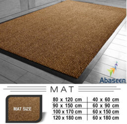 Abaseen Brown 60X150 Cm Door Mat Heavy Duty Indoor Outdoor - thumbnail 2