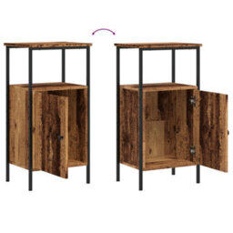 Berkfield Bedside Cabinets 2 Pcs Old Wood 41X31X80 Cm Engineered Wood - thumbnail 9