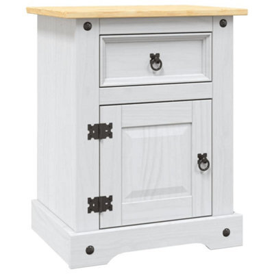 Vidaxl Bedside Cabinet Mexican Pine Corona Range White 53X39X66 Cm - image 1