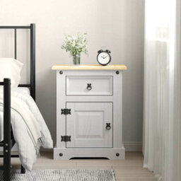 Vidaxl Bedside Cabinet Mexican Pine Corona Range White 53X39X66 Cm - thumbnail 2