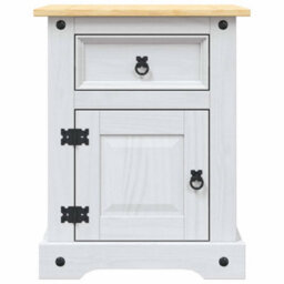 Vidaxl Bedside Cabinet Mexican Pine Corona Range White 53X39X66 Cm - thumbnail 3