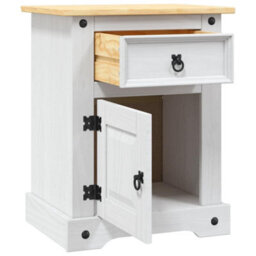 Vidaxl Bedside Cabinet Mexican Pine Corona Range White 53X39X66 Cm - thumbnail 6