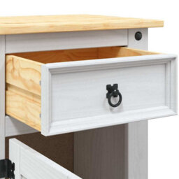 Vidaxl Bedside Cabinet Mexican Pine Corona Range White 53X39X66 Cm - thumbnail 7