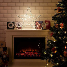 Christmas 3D Star Metal 200 Warm White Led Light Bright Illumination Figures Decoration Indoor Table Top Xmas Gifts 50 X 50 X 8Cm - thumbnail 4