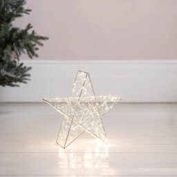 Christmas 3D Star Metal 200 Warm White Led Light Bright Illumination Figures Decoration Indoor Table Top Xmas Gifts 50 X 50 X 8Cm - thumbnail 7