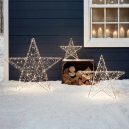 Christmas 3D Star Metal 200 Warm White Led Light Bright Illumination Figures Decoration Indoor Table Top Xmas Gifts 50 X 50 X 8Cm - thumbnail 6